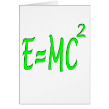 E = MC 2 (grönt) Hälsningskort