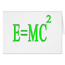 E=MC 2 (grönt) Hälsningskort