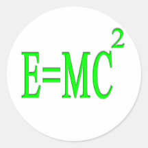 E=MC 2 (grönt) Klistermärken