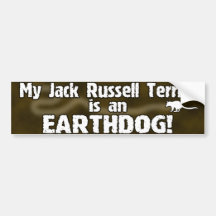 Earthdog för jackRussell Terrier bildekal