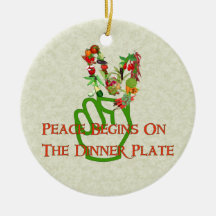 Eating For Peace Ornament