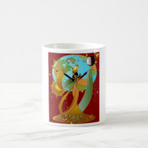 Ebenholtssvart träd kaffe mugg