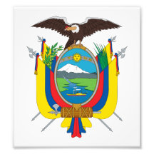 Ecuador vapensköld fotontryck