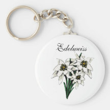 Edelweiss blommor nyckel ring