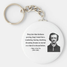 Edgar Allen Poe citationstecken 8b Nyckelring