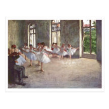 Edgar Degas - balettrepetitionen klassificerar olj Vykort