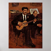Edgar Degas - Lorenzo Pagans och Auguste de Gasa Affisch