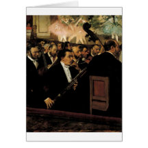 Edgar Degas - Orcchestra av den operaklarinetten 1 Hälsnings Kort