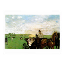 Edgar Degas - på den landtävlinghästen 1872 Scape Vykort