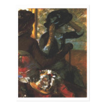 Edgar Degas - på Millinerykvinnahatten Vykort