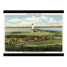 Edgartown fyrMarthas vingård c1925 Vykort