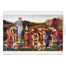 Edward Burne-Jones spegeln av Venus Hälsningskort