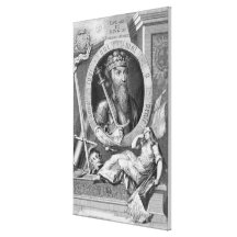 Edward III (1312-77) kung av England från 1327, af Canvastryck