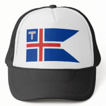 Egenar och ensignen av Island, bland sjunker Kepsar