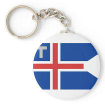 Egenar och ensignen av Island, bland sjunker Nyckelring