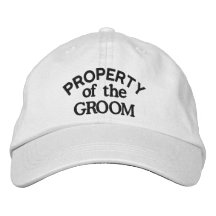 Egendom av brudgummen hatt