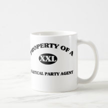 Egendom av en POLITISKT PARTIAGENT Kaffe Kopp