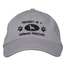 Egendom av en tysk Pinscher broderad hatt