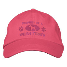 Egendom av en walesisk Terrier broderad hatt (roso