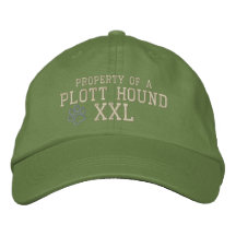 Egendom av Plott en hund broderad hatt