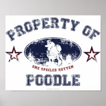 Egendom av pudeln posters