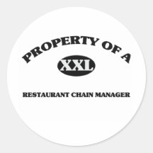 Egendomen av en RESTAURANG KEDJAR CHEFEN Klistermärken