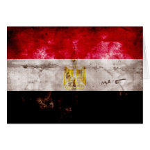 Egyptisk flagga hälsnings kort