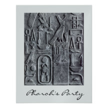Egyptisk HieroglyphsPharohs inbjudan för party