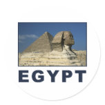 Egyptisk Sphinx Runda Klistermärken