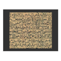 egyptiska pictographs vykort