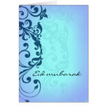 Eid mubarak - blåtthälsningkort