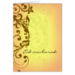 Eid mubarak - gult hälsningkort