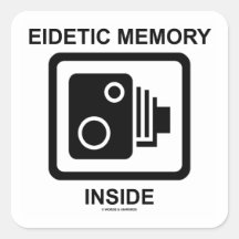 Eidetic minnesinsida (kameran undertecknar fotogra klistermärken