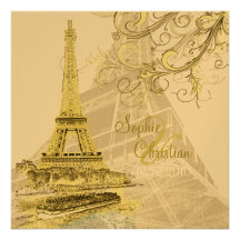 Eiffel torn+bateaumouche+virvlar runt bröllopsinbj