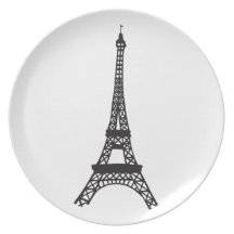 Eiffel torn dinner plate