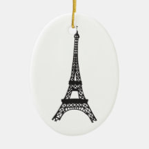 Eiffel torn julgranskulor