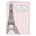 Eiffel torn Merci Beaucoup Kort
