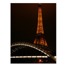 Eiffel torn över Seinen Vykort