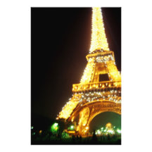 Eiffel torn på natten konstfoto