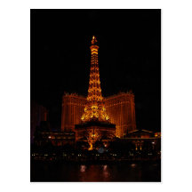 Eiffel torn, Paris kasino, Las Vegas, NV Vykort