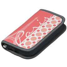 Eiffel torn-, Paris, rosa- & korallpolka dots Organizer