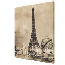 Eiffel tornutläggning Antiqued Universelle tonar Kanvasdukar Med Gallerikvalitet