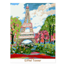 Eiffel tornvykort
