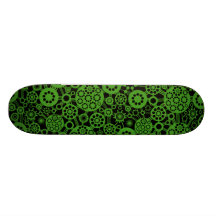 Ekosystem - Avoacado grönt på svart Skate Board