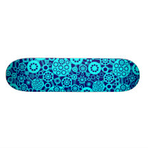 Ekosystem - som är cyan på den djupa marinen anpassad skate board