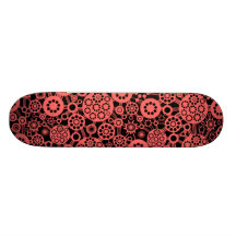 Ekosystem - tropisk rosa på svart skateboard deck