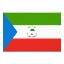Ekvatorialguinea flagga fotografiska tryck