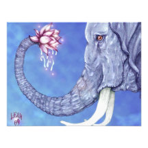 Elefant*Blessings Be* Kort För Inbjudningar