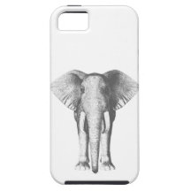 Elefant i svartvitt iPhone 5 Case-Mate skydd