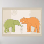 Elefanttryck Print